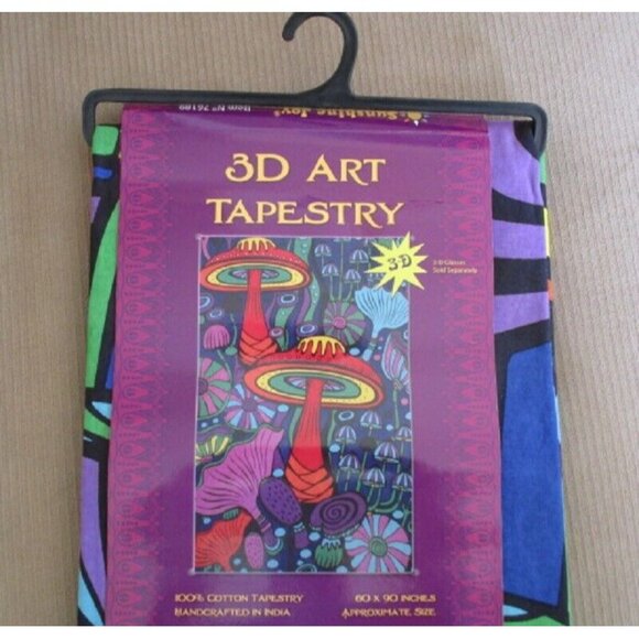 New 3D Mushroom Psychedelic 60x90 Wall Hanging Decor Tapestry Art Wall Hanging - Picture 2 of 2